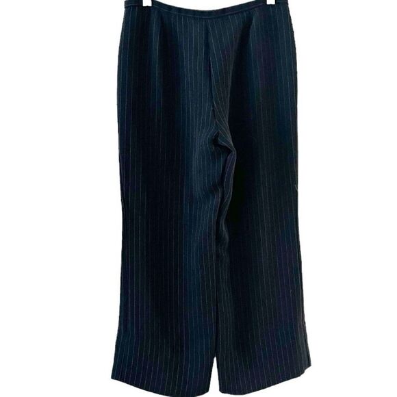 Calvin Klein Black Pinstripe Suit Blazer Size 4 Pants Size 8 - Picture 5 of 16